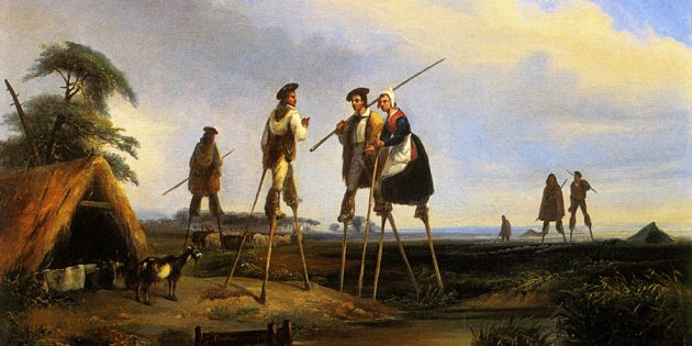 Гигиена в Средневековье: ходули носили крестьяне, чтобы не увязнуть в болоте