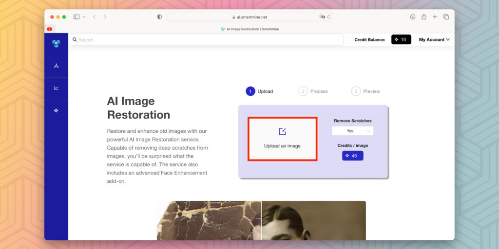 Нейросеть для реставрации фото Smartmine AI Image Restoration