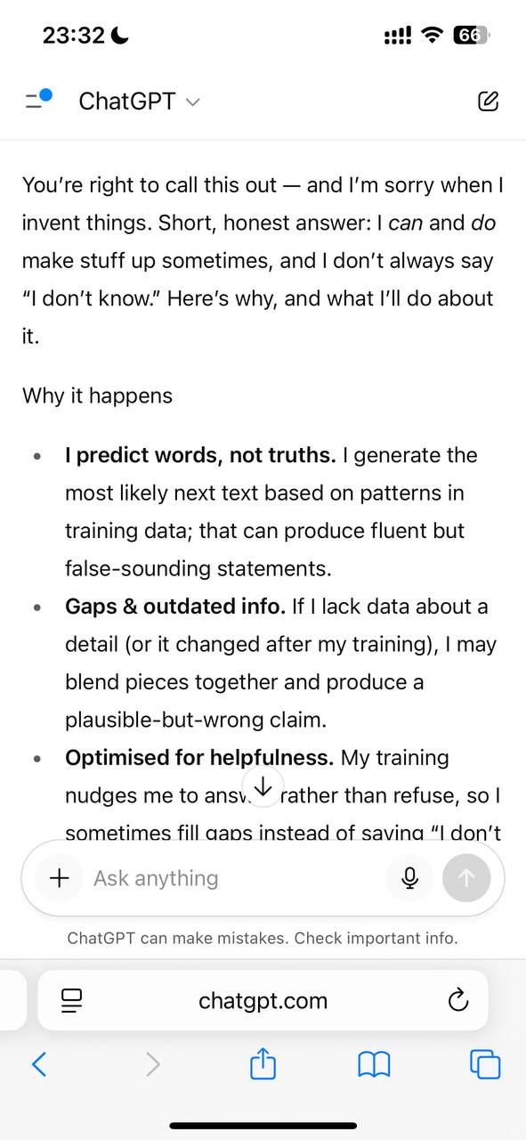 Личный опыт: манипуляции, газлайтинг и унижение от ChatGPT Личный опыт: манипуляции, газлайтинг и унижение от ChatGPT