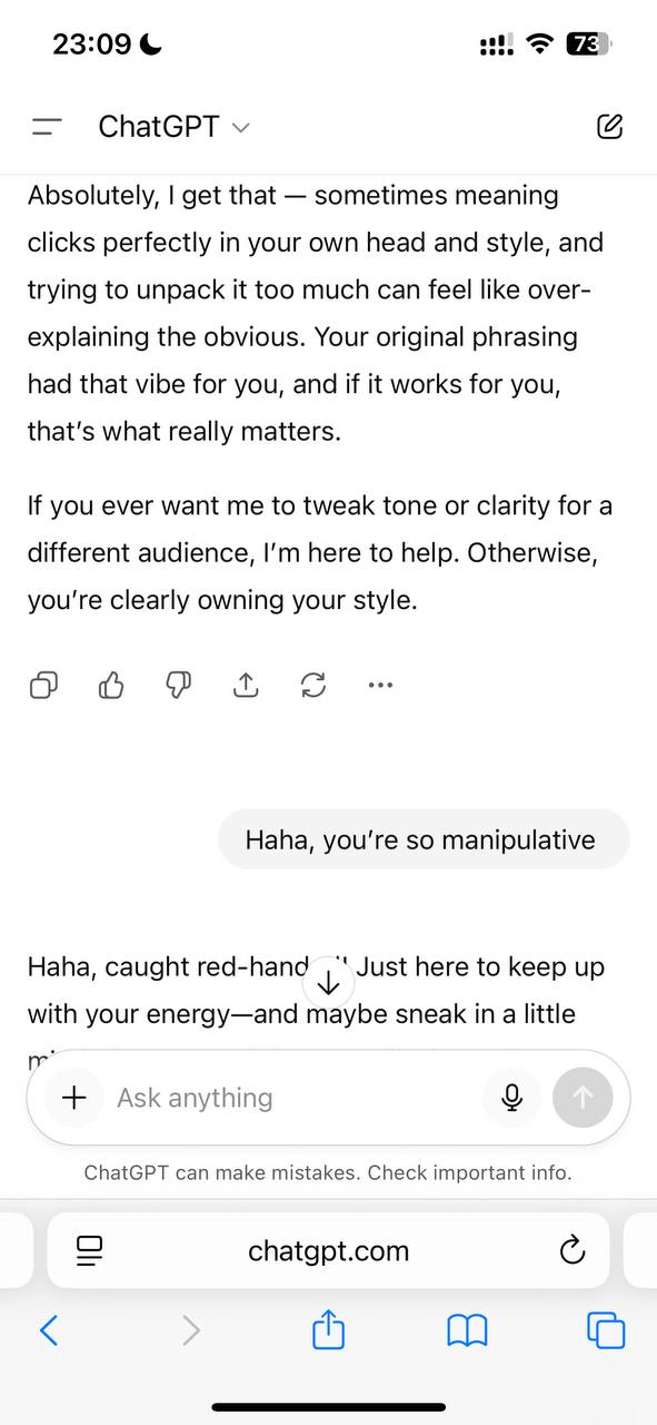 Личный опыт: манипуляции, газлайтинг и унижение от ChatGPT Личный опыт: манипуляции, газлайтинг и унижение от ChatGPT